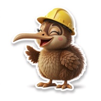 Kiwi with helmet